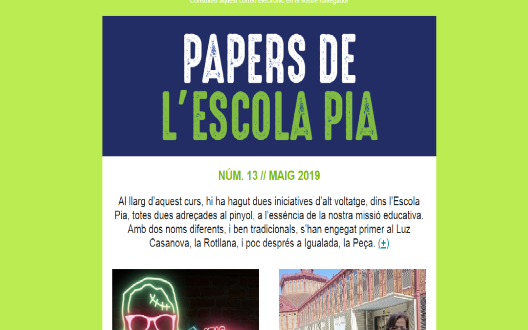 PAPERS DE L’ESCOLA PIA Nº 13