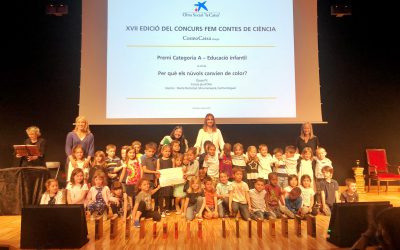 P5 RECOLLIM EL PREMI DE LA XI EDICIÓ DE CONTES DE CIÈNCIA D’EDUCAIXA